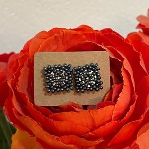 Huichol Beaded Square Stud Earrings